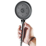 Pommeau de douche portatif en silicone suralimenté, Style :, Blanc, Noir, Argent, Blanc+Tuyau souple+Support en aluminium, Noir+Tuyau souple+Support en aluminium, Argent+Tuyau souple+Support en aluminium