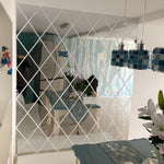 Autocollants décoratifs de miroir en acrylique à motif losange, doré petit, doré moyen, doré grand, argenté petit, argenté moyen, argenté grand, noir petit, noir moyen, noir grand, marron petit, marron moyen, marron grand, bleu petit, bleu moy...