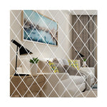 Autocollants décoratifs de miroir en acrylique à motif losange, doré petit, doré moyen, doré grand, argenté petit, argenté moyen, argenté grand, noir petit, noir moyen, noir grand, marron petit, marron moyen, marron grand, bleu petit, bleu moy...