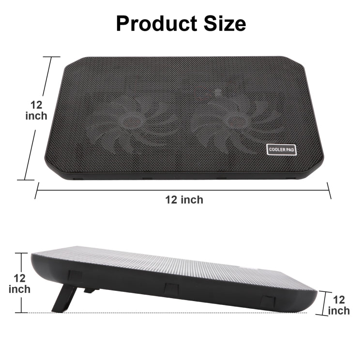 Refroidisseur d'ordinateur portable double USB NUOXI M10