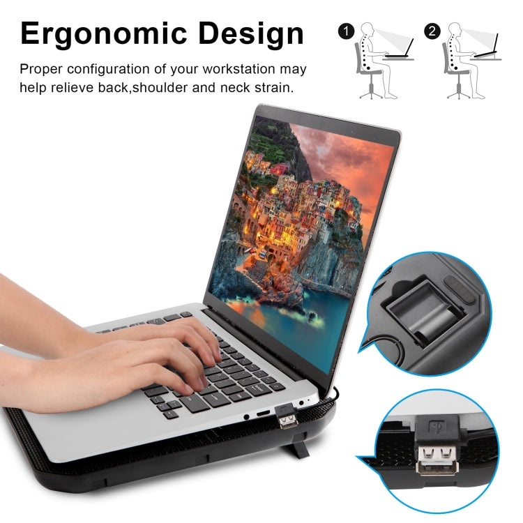 Refroidisseur d'ordinateur portable double USB NUOXI M10