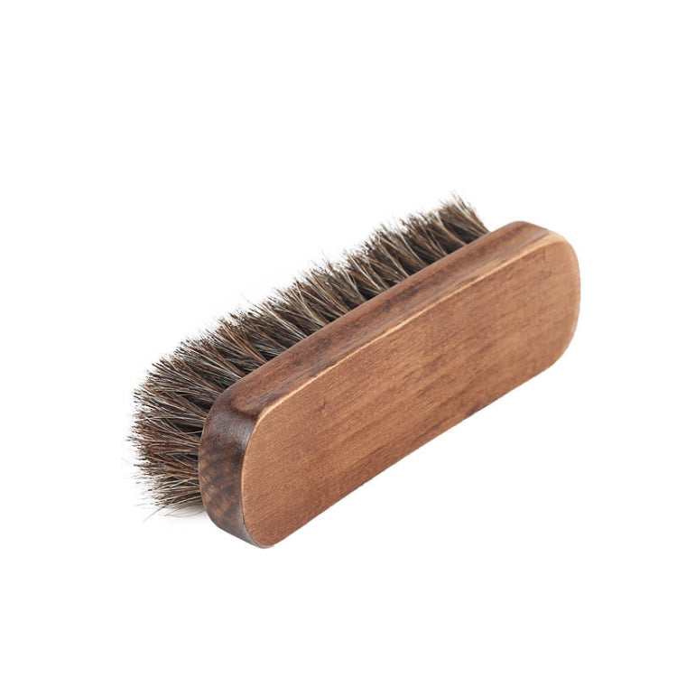 Brosse à chaussures en crin de cheval, brosse à chaussures en acajou pour le nettoyage et le dépoussiérage, brosse à poussière pour chaussures