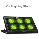 Base de refroidissement pour ordinateur portable en maille métallique NUOXI H8, H8 6 ventilateurs