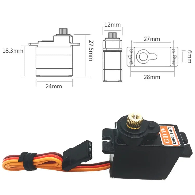 Appareil de direction GDW à plateau cyclique pour modèle réduit d'avion 450, DS031MG