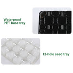 Kit de 5 plateaux de démarrage pour graines de plantes, plateau de semis avec lampe de croissance, noir, vert