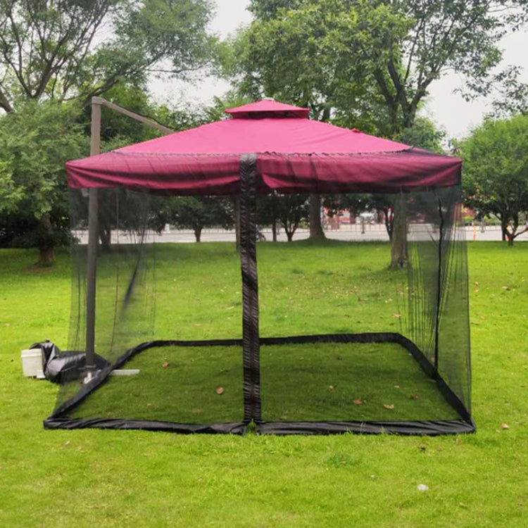 HY-0205 Moustiquaire de Parasol d'extérieur 300 x 230 cm, pour Parasols Carrés, Tentes Pliantes