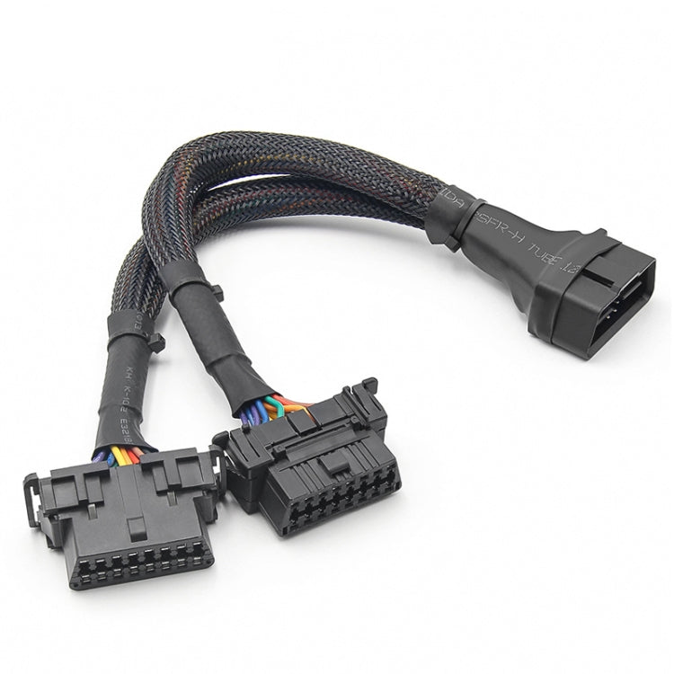 2 In 1 16PIN Car OBD Elbow Extension Cable Converted Cable, 2 In 1 16PIN