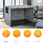 Housse de cage pour animaux de compagnie en tissu Oxford, anti-poussière, imperméable et pare-soleil pour meubles d'extérieur, 63,5 x 48 x 50 cm, 79 x 50,8 x 53 cm, 94 x 61 x 63,5 cm, 109 x 74 x 76 cm, 124,5 x 79 x 84 cm