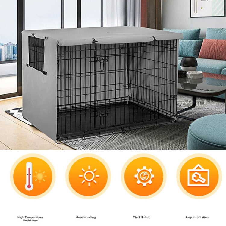 Housse de cage pour animaux de compagnie en tissu Oxford, anti-poussière, imperméable et pare-soleil pour meubles d'extérieur, 63,5 x 48 x 50 cm, 79 x 50,8 x 53 cm, 94 x 61 x 63,5 cm, 109 x 74 x 76 cm, 124,5 x 79 x 84 cm