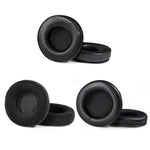 2 pièces de cache-oreilles pour Audio-Technica AD1000X AD2000X AD900X AD700X, Style : Cuir protéiné noir, Cuir protéiné épais noir, Flanelle noire, Peau d'agneau noire, Serre-tête plein, Serre-tête creux