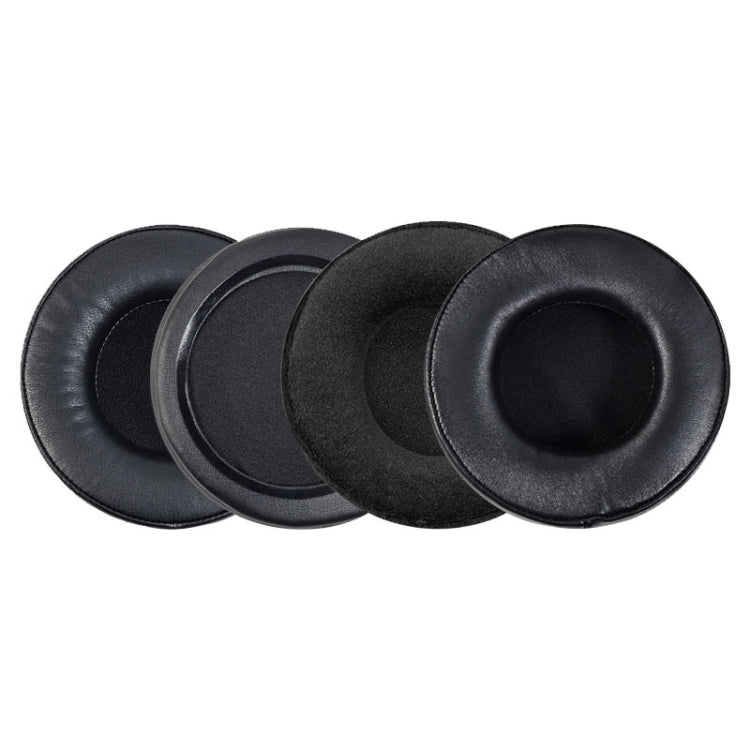 2 pièces de cache-oreilles pour Audio-Technica AD1000X AD2000X AD900X AD700X, Style : Cuir protéiné noir, Cuir protéiné épais noir, Flanelle noire, Peau d'agneau noire, Serre-tête plein, Serre-tête creux