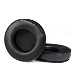 2 pièces de cache-oreilles pour Audio-Technica AD1000X AD2000X AD900X AD700X, Style : Cuir protéiné noir, Cuir protéiné épais noir, Flanelle noire, Peau d'agneau noire, Serre-tête plein, Serre-tête creux
