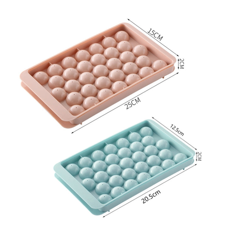 Moule à glaçons rond de 33 grilles avec couvercle, boîte à glaçons petite en marbre, livraison de couleur aléatoire, petit bleu