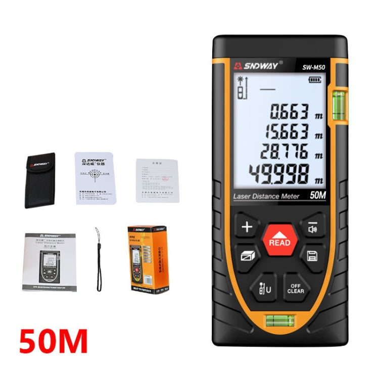 Télémètre laser instrument de mesure infrarouge, SNDWAY SW-M50, SNDWAY SW-M70, SNDWAY SW-M80, SNDWAY SW-M100, SNDWAY SW-M120, SNDWAY SW-G4S