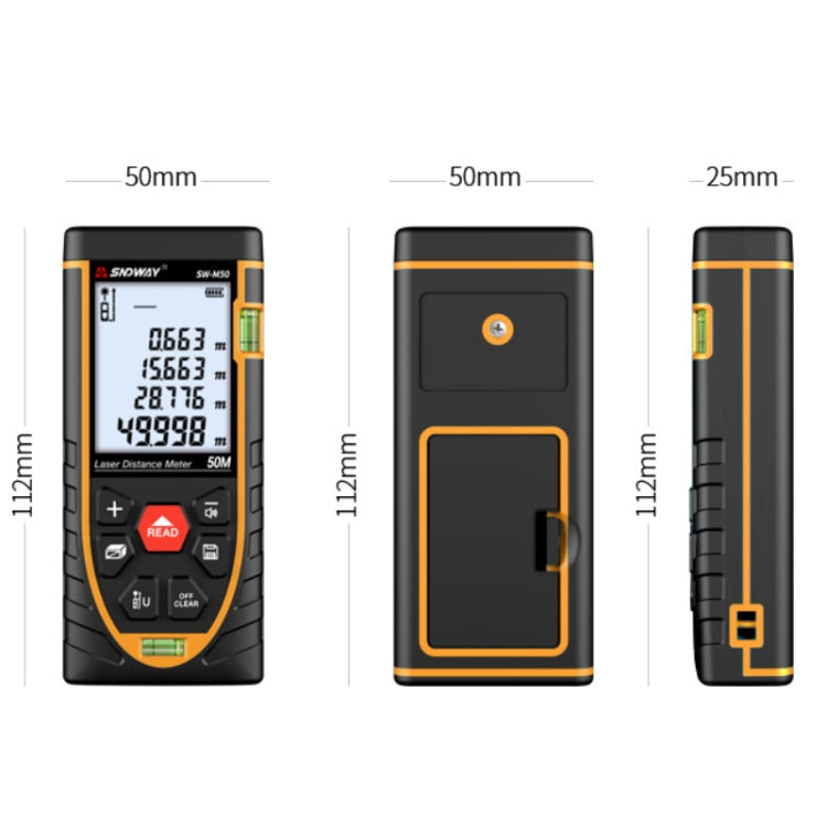 Télémètre laser instrument de mesure infrarouge, SNDWAY SW-M50, SNDWAY SW-M70, SNDWAY SW-M80, SNDWAY SW-M100, SNDWAY SW-M120, SNDWAY SW-G4S