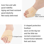 1 paire de chaussettes correctrices de l'hallux valgus avec coussinets d'avant-pied filetés en forme de U, S, L