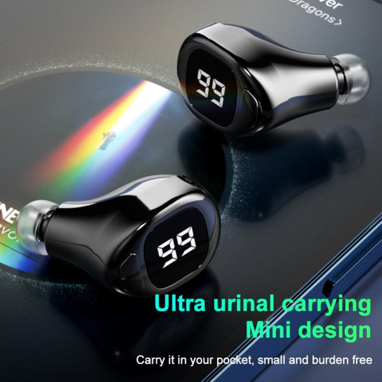 Écouteur Bluetooth F6 Mini Invisible, affichage numérique, F6 Noir, F6 Blanc