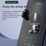 Écouteur Bluetooth F6 Mini Invisible, affichage numérique, F6 Noir, F6 Blanc