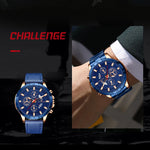 Montre quartz multifonction étanche FNGEEN 5225, surface bleue acier bleu rose, surface noire acier noir rose, surface noire acier noir noir, surface blanche acier blanc noir, surface blanche cercle noir acier noir