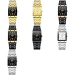 FNGEEN 3627 Waterproof Calendar Men Square Watch, Full Gold Black Surface, Full Gold Gold Surface, Black Belt Rose Shell Black Surface, Black Belt Gold Shell Black Surface, Black Belt Black Shell Black Surface, White Steel White Surface                ...