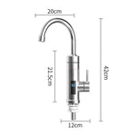 Robinet Électrique de Cuisine pour Eau Chaude Prise UE, Style :, Type Acier Inoxydable, Type Tuyau Universel en Acier Inoxydable
