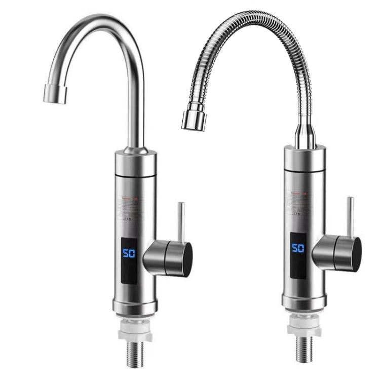 Robinet Électrique de Cuisine pour Eau Chaude Prise UE, Style :, Type Acier Inoxydable, Type Tuyau Universel en Acier Inoxydable