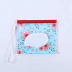 Sac à lingettes humides pour bébé EVA avec rabat, sac à cosmétiques en coton, étoiles noires, papillon jaune, chaton, papillon noir, fleurs