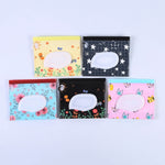 Sac à lingettes humides pour bébé EVA avec rabat, sac à cosmétiques en coton, étoiles noires, papillon jaune, chaton, papillon noir, fleurs
