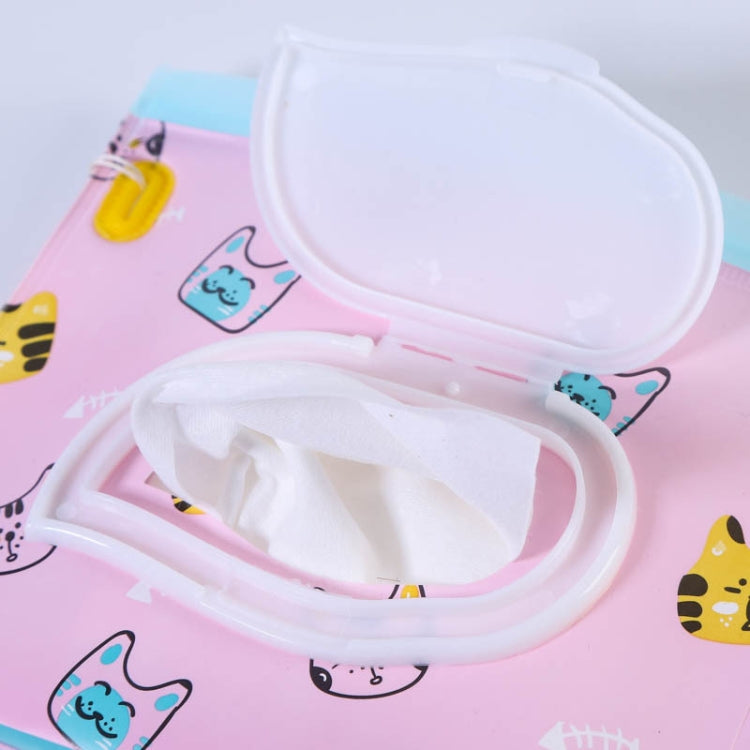 Sac à lingettes humides pour bébé EVA avec rabat, sac à cosmétiques en coton, étoiles noires, papillon jaune, chaton, papillon noir, fleurs