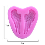 Moule en silicone en forme d'ailes d'ange (5 pièces) pour la pâtisserie, ailes d'ange