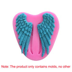 Moule en silicone en forme d'ailes d'ange (5 pièces) pour la pâtisserie, ailes d'ange