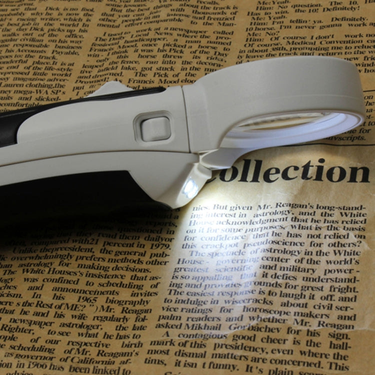Loupe de lecture portative avec lumière LED grossissement 10 fois, modèle 77350B