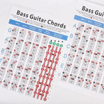 Tableau d'exercices de doigté d'accords de guitare sur papier cuivré, petit et grand format