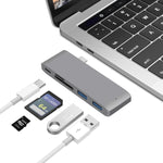 Station d'accueil USB-C vers HDMI avec lecteur de carte, spécifications : 5 en 1 gris, 5 en 1 argent, 6 en 1 gris, 6 en 1 argent