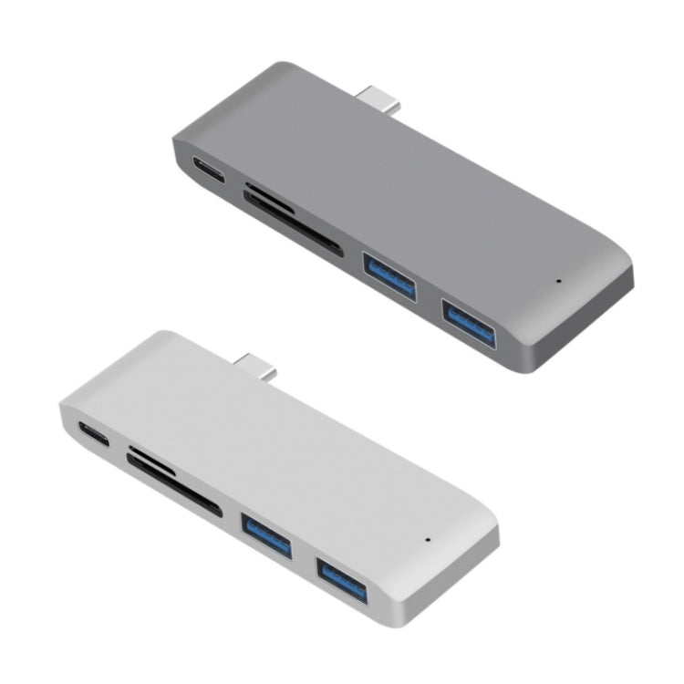 Station d'accueil USB-C vers HDMI avec lecteur de carte, spécifications : 5 en 1 gris, 5 en 1 argent, 6 en 1 gris, 6 en 1 argent