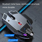 Souris filaire Taijia P3 6 touches avec éclairage RGB réglable, noir, blanc