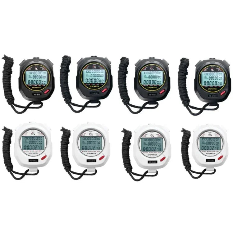 Chronomètre électronique YS pour l'athlétisme et la course, Style : YS-810 10 mémoires (noir), YS-830 30 mémoires (noir), YS-860 60 mémoires (noir), YS-8100 100 mémoires (noir), YS-810 10 mémoires (blanc), YS-830 30 mémoires (blanc)