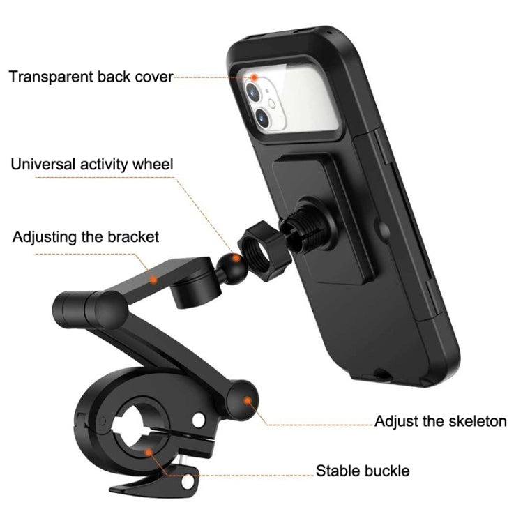 Sac étanche pour téléphone portable de vélo de montagne, noir