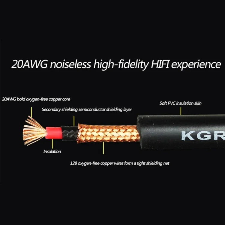 Câble Audio KGR pour Guitare, Clavier, Batterie, 1m, 3m, 6m, 10m