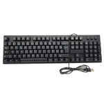 Clavier USB filaire pour ordinateur 108 touches, longueur du câble : 1,5 m, arabe simple, russe, français, espagnol