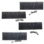 Clavier USB filaire pour ordinateur 108 touches, longueur du câble : 1,5 m, arabe simple, russe, français, espagnol