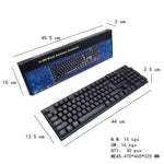 Clavier USB filaire pour ordinateur 108 touches, longueur du câble : 1,5 m, arabe simple, russe, français, espagnol