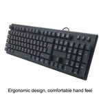 Clavier USB filaire pour ordinateur 108 touches, longueur du câble : 1,5 m, arabe simple, russe, français, espagnol