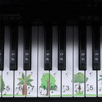 Autocollants pour clavier de piano M52 88/76/61/54/49 touches, motif arbre et girafe