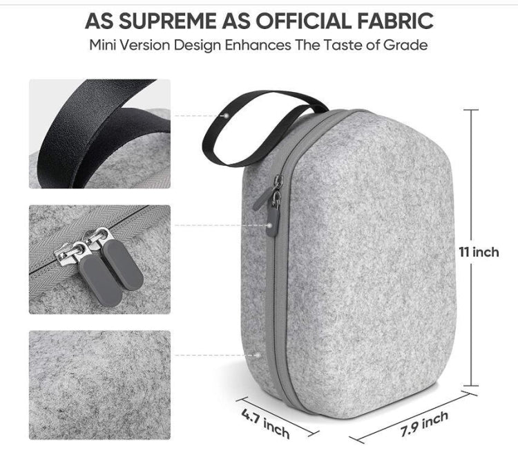 Étui de rangement pour lunettes VR portables pour Oculus Quest 2, étui de rangement gris