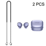 2 cordons de casque Bluetooth anti-perte en silicone pour Samsung Galaxy Buds Pro, noir, bleu, rouge, blanc