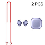2 cordons de casque Bluetooth anti-perte en silicone pour Samsung Galaxy Buds Pro, noir, bleu, rouge, blanc
