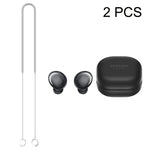 2 cordons de casque Bluetooth anti-perte en silicone pour Samsung Galaxy Buds Pro, noir, bleu, rouge, blanc