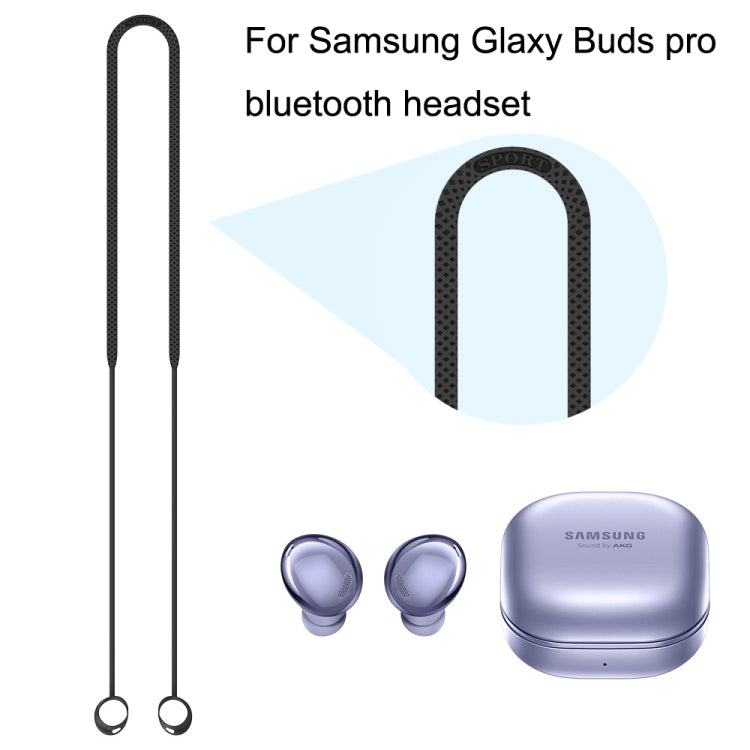 2 cordons de casque Bluetooth anti-perte en silicone pour Samsung Galaxy Buds Pro, noir, bleu, rouge, blanc
