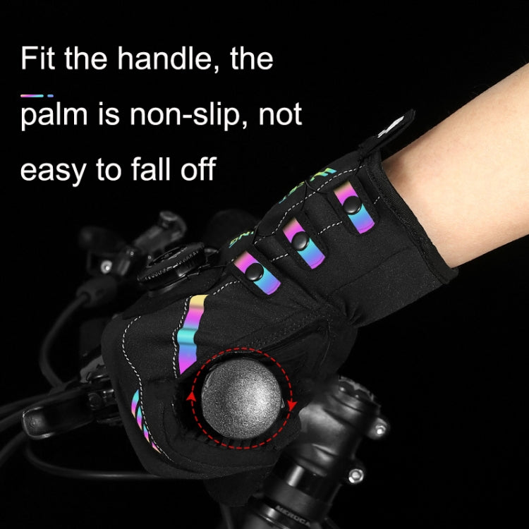 WEST BIKING Gants de cyclisme respirants à doigts longs autobloquants avec boucle, M, L, XL, 2XL